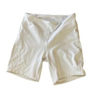 Outdoor Voices Women's Warmup 5" Shorts Sz M White Stretch Active Workout